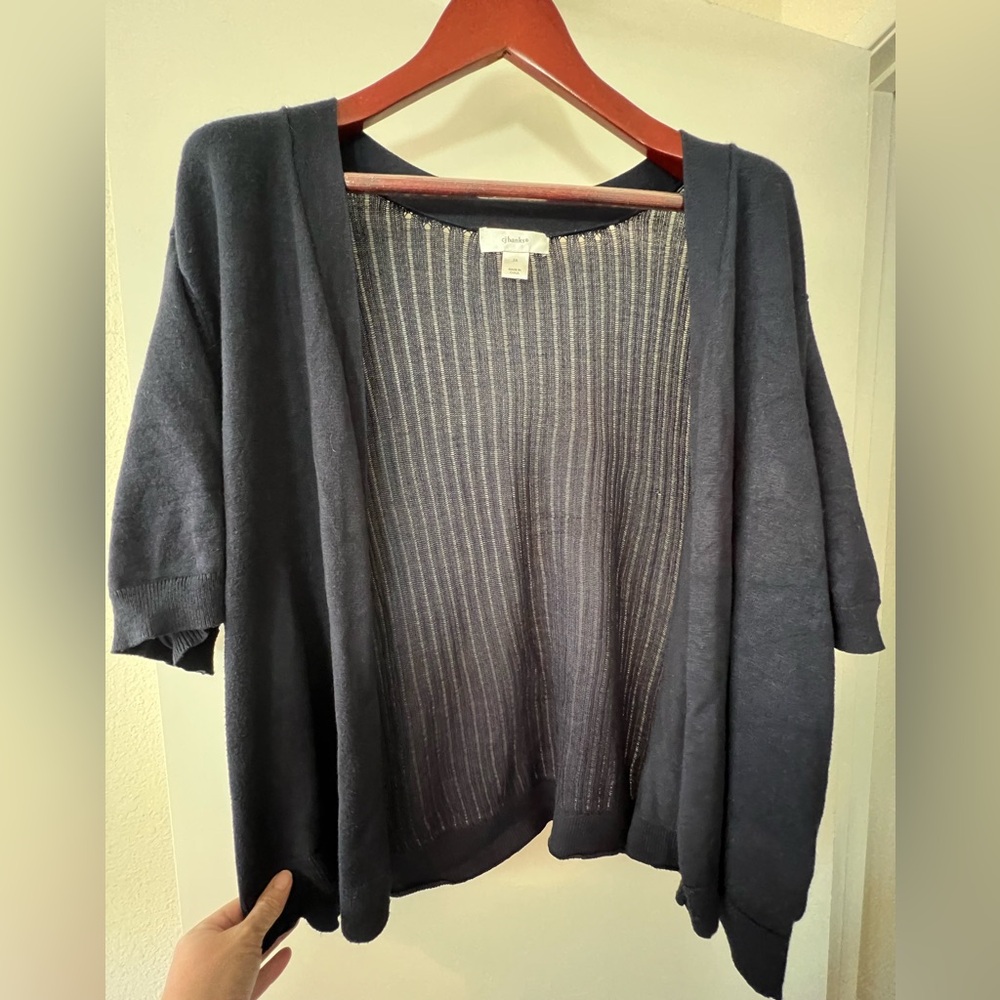 CJBanks Cropped Navy Sweater
